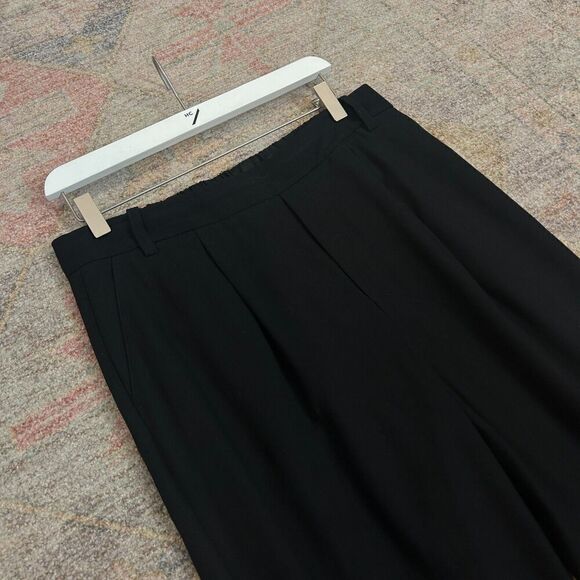 Vince Pleat-Detail Cropped Tailored Trousers Black Dress Pants Size Medium - Picture 5 of 8